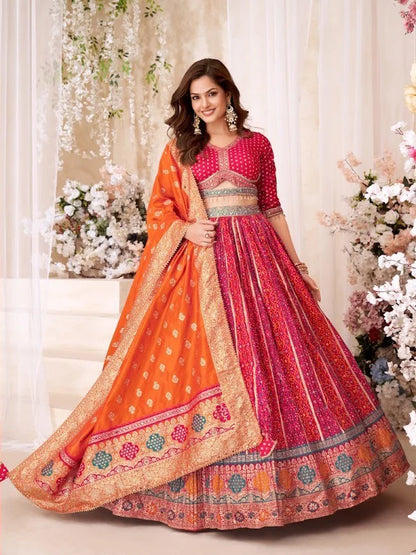 Beautiful designer silk lengha choli