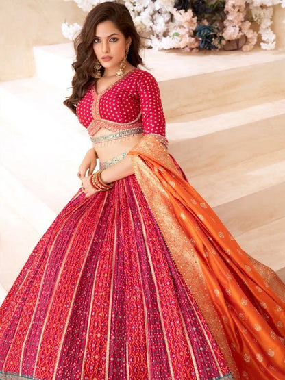 Beautiful designer silk lengha choli