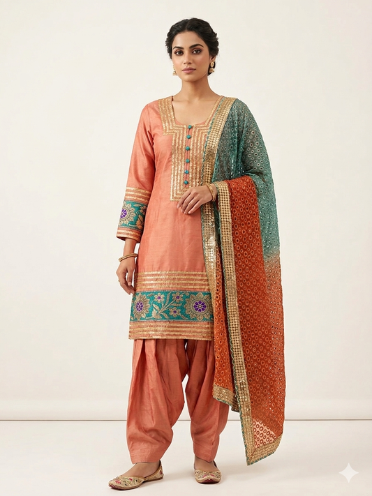 Beautiful designer Punjabi patiala suit
