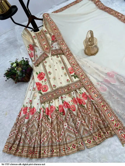 Beautiful designer plazo suit