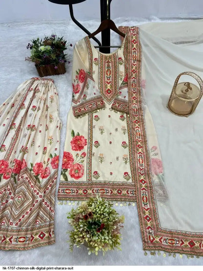 Beautiful designer plazo suit