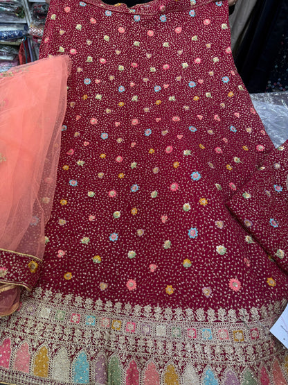 Beautiful designer semi stitch lengha choli