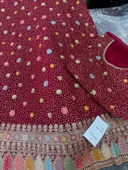 Beautiful designer semi stitch lengha choli