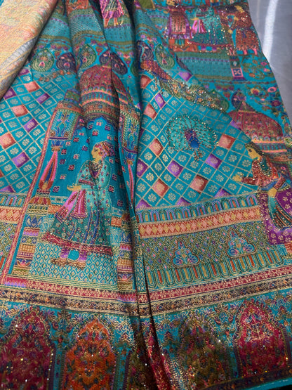 Beautiful designer Pure Kanni Silk Woven Sarees with Sabysachi Border