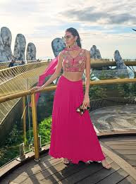 Beautiful designer choli plazo with duppatta