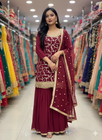 Beautiful designer sharara suit