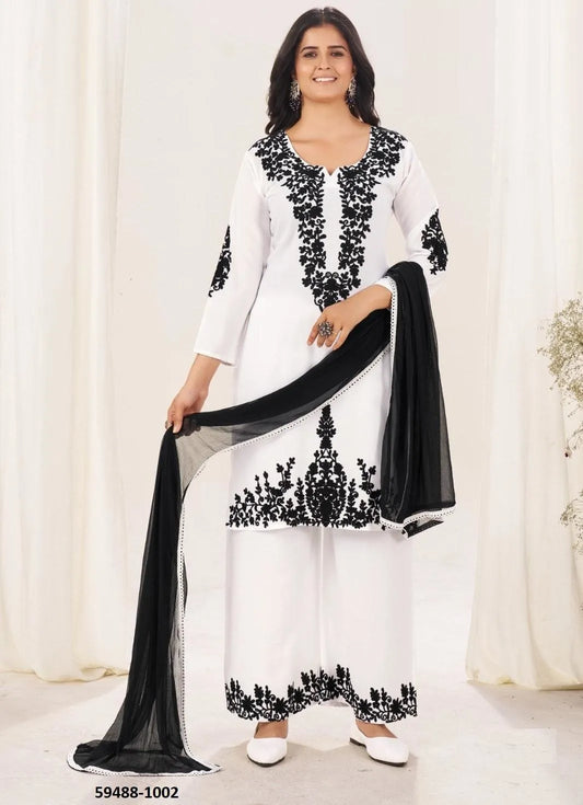 Beautiful designer Kurti plazo & dupatta