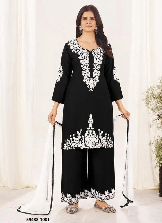 Beautiful designer Kurti plazo & dupatta