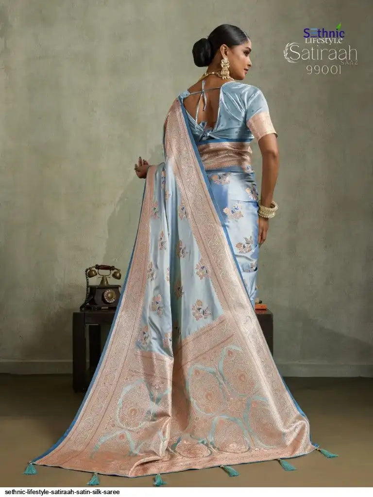 Beautiful designer satin silk saree