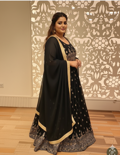 Beautiful designer gown style anarkali suit