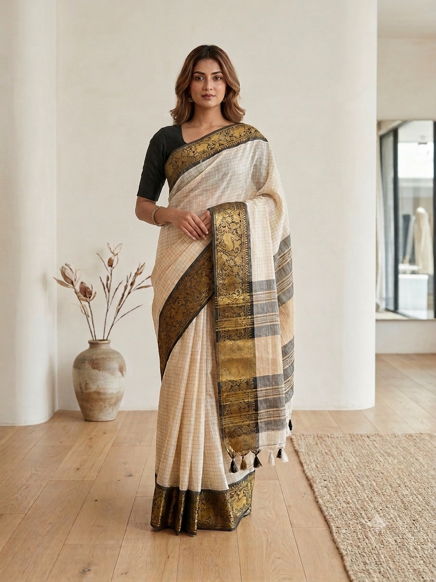 Beautiful designer readymade saree with readymade blouse