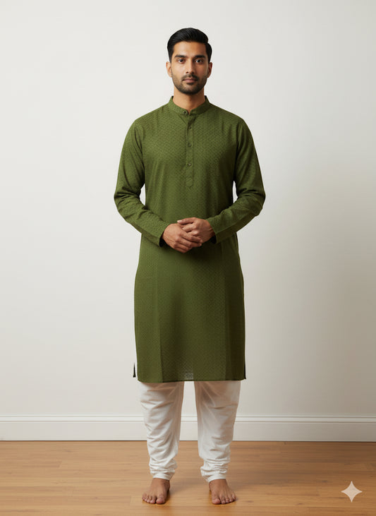 Beautiful designer lucknowi embroidery kurta pyjama