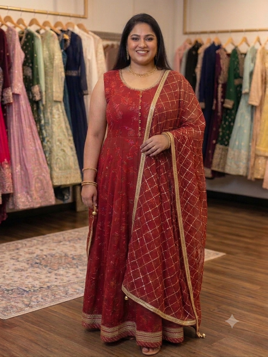 Beautiful designer gown style anarkali