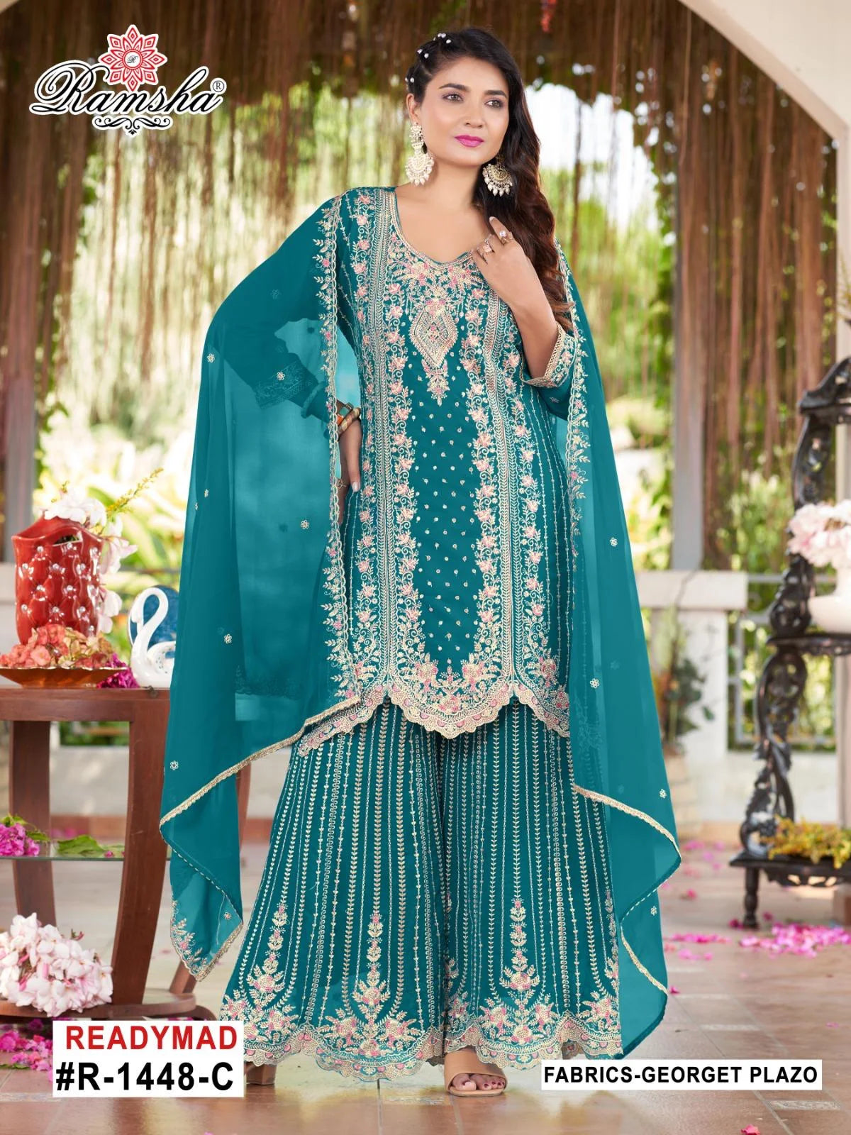 Beautiful designer plazo suit