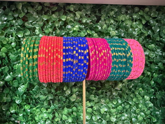 Beautiful designer glass bangle box set