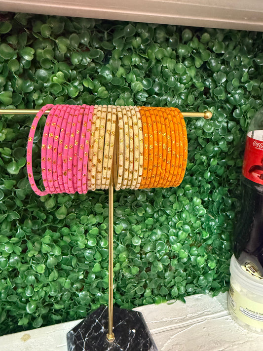 Beautiful designer glass bangle box set