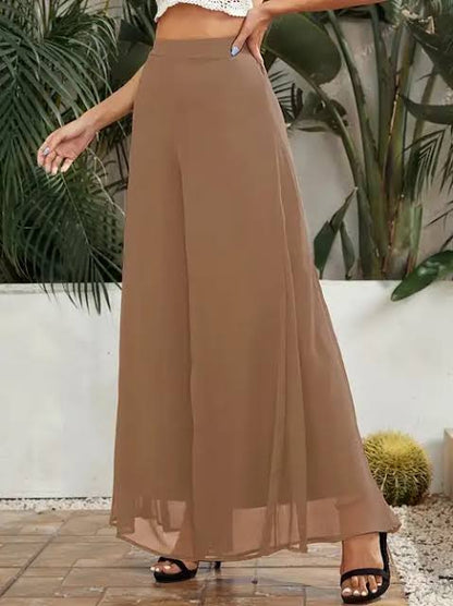 Beautiful designer geogrette plus size plazo pants
