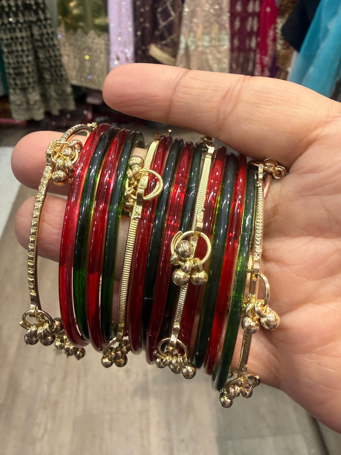 Beautiful designer raindrop bangles with Kashmiri bangles