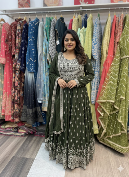 Beautiful designer gown style anarkali suit