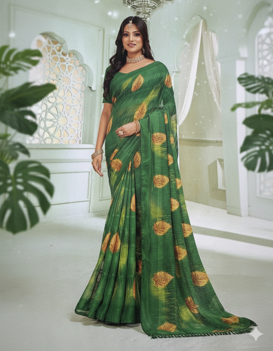 Beautiful designer geogrette saree