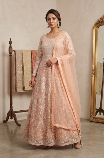 Beautiful designer gown style anarkali suit