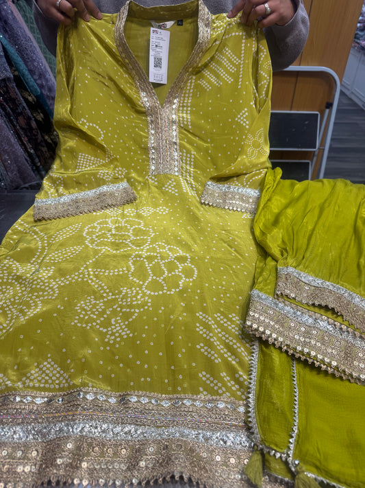 Beautiful designer bandhani salwar suit