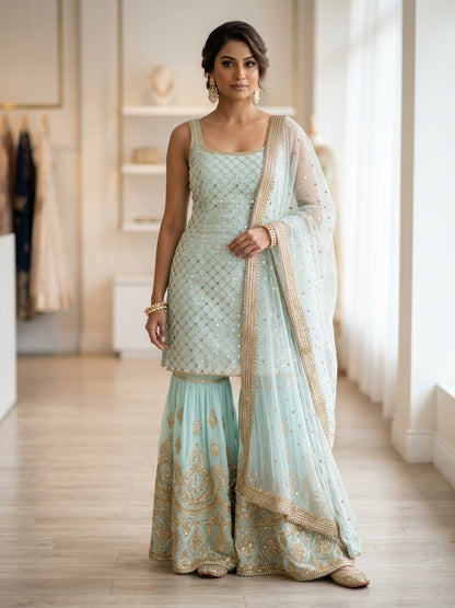 Beautiful designer sharara suit