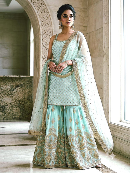 Beautiful designer sharara suit