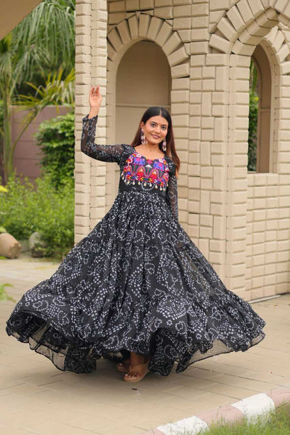 NAVRATRI SPECIAL GOWN FAUX GEORGETTE