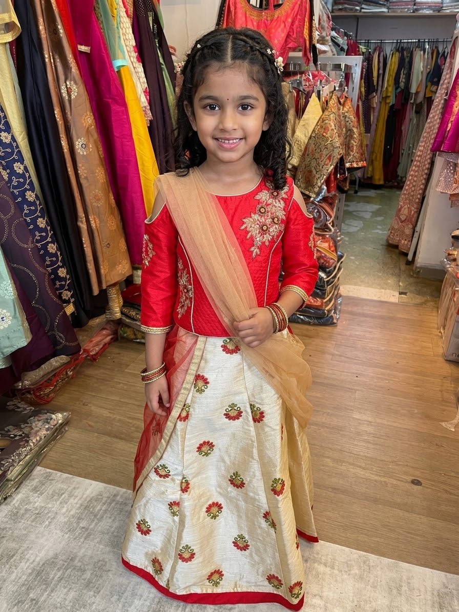 Beautiful designer lengha choli for kids