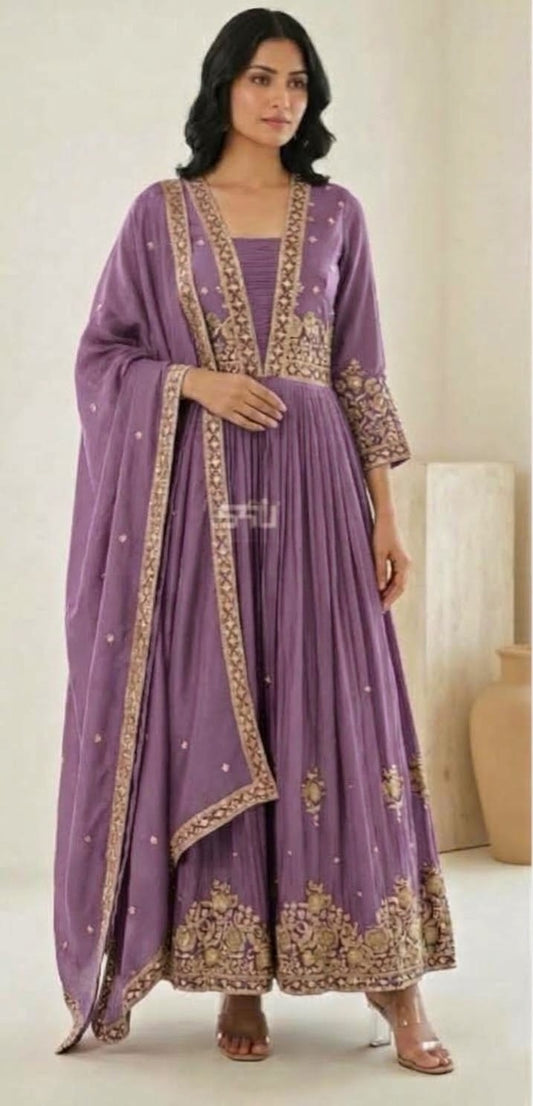 Beautiful designer anarkali style gown with dupptta