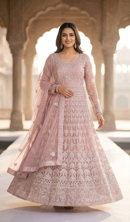 Beautiful designer long top lengha suit