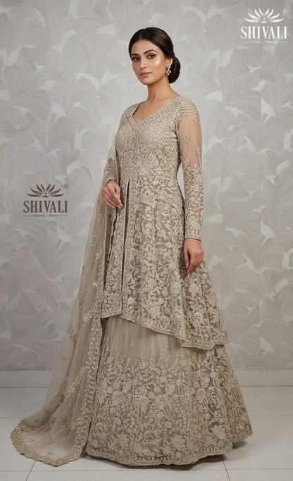 Beautiful designer long top lengha choli