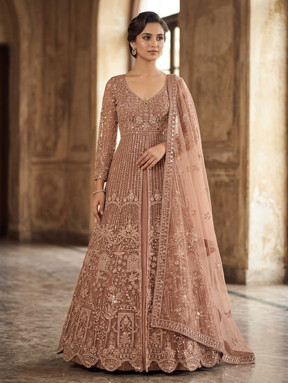 Beautiful designer long top lengha