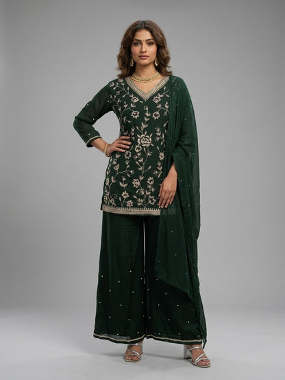 Beautiful designer plazo suit