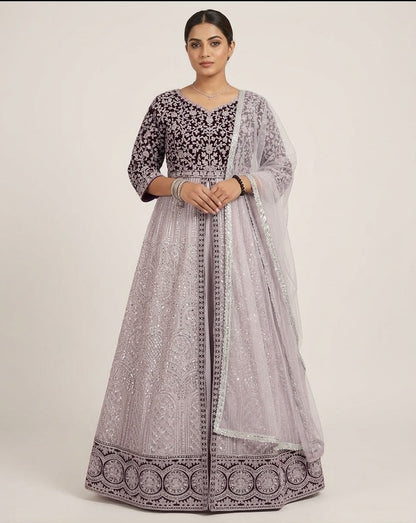 Beautiful designer long top lengha