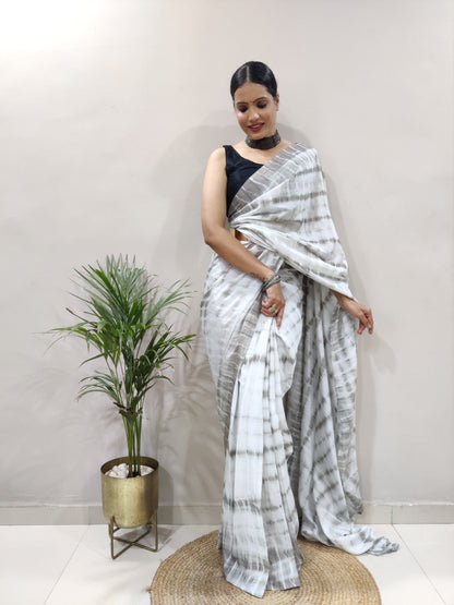 Beautiful designer readymade saree with readymade blouse