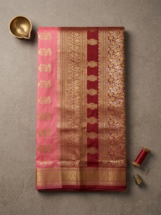 Beautiful designer temple silk saree