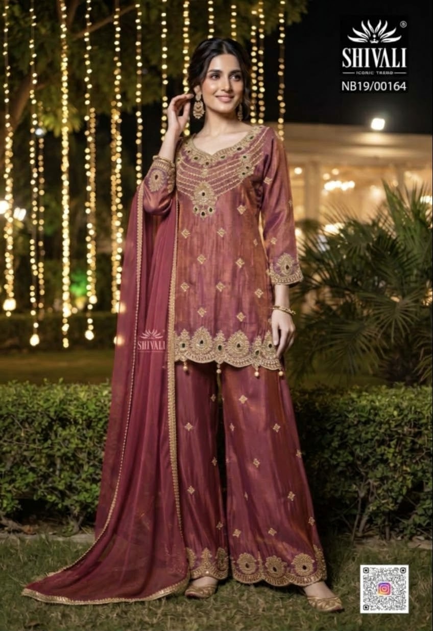 Beautiful designer plazo suit
