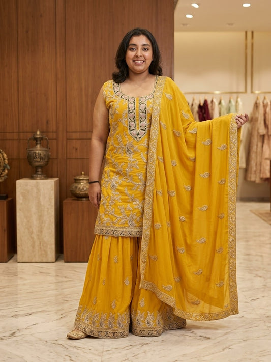 Beautiful designer sharara suit