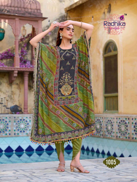 Beautiful designer kaftan with dhoti salwar