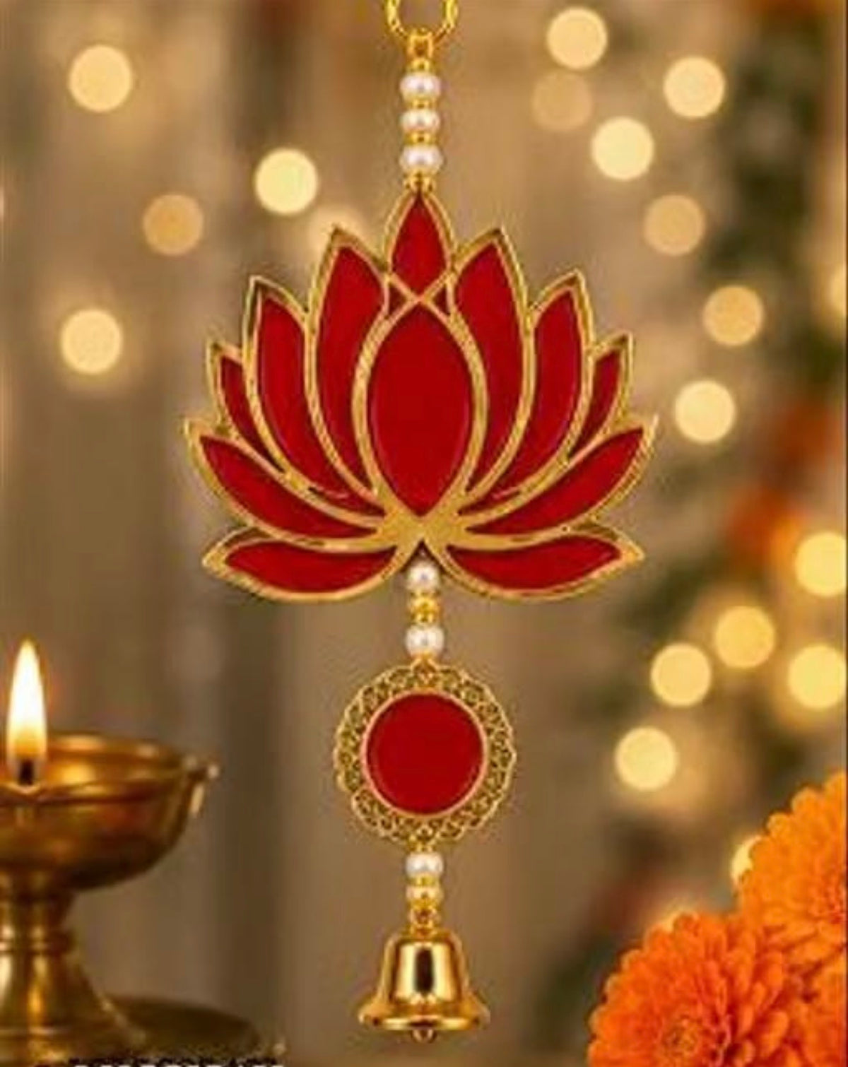 4 piece lotus hanging decorations