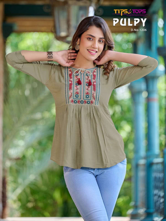 Beautiful designer embroideried  tunic tops