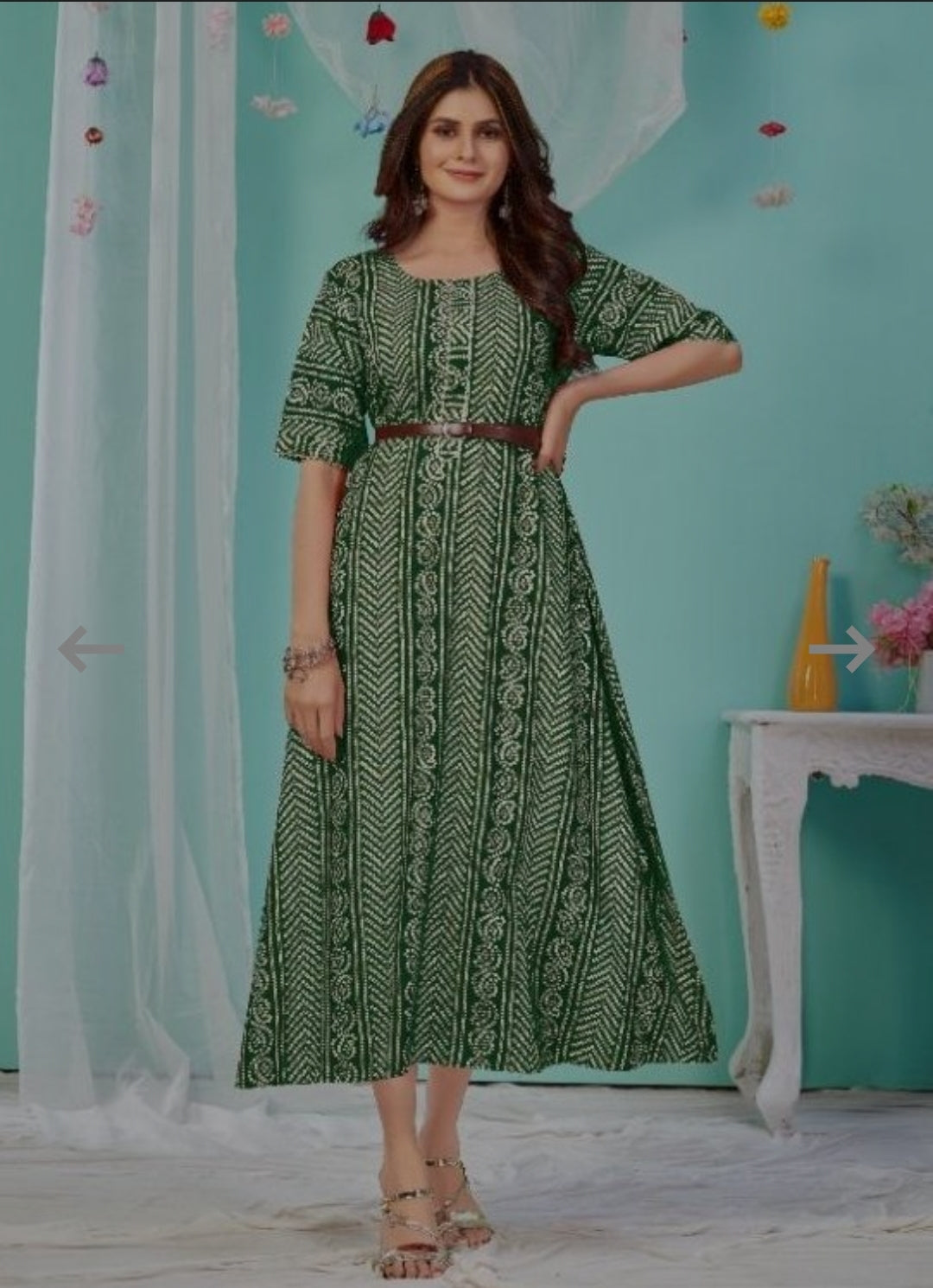 Beautiful designer bandhani print kurti