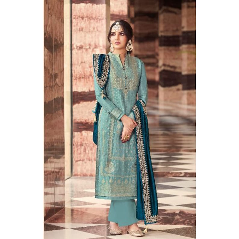 Beautiful designer plazo suit