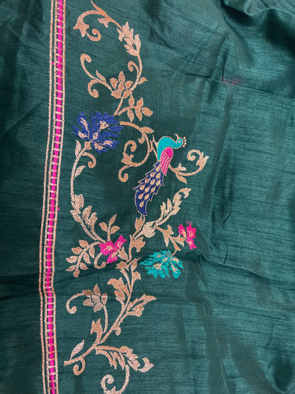 Beautiful designer silk saree with border