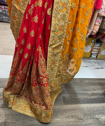 Beautiful designer heavily embroidery saree