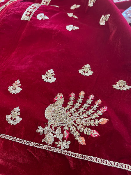 Beautiful designer heavily embroidery bridal lengha