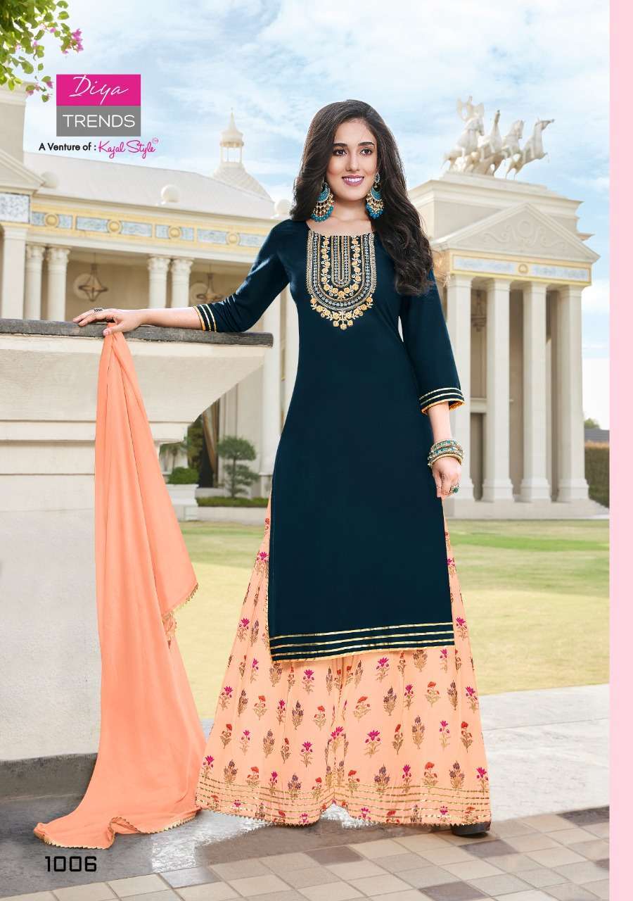 Beautiful designer kurta sharara set