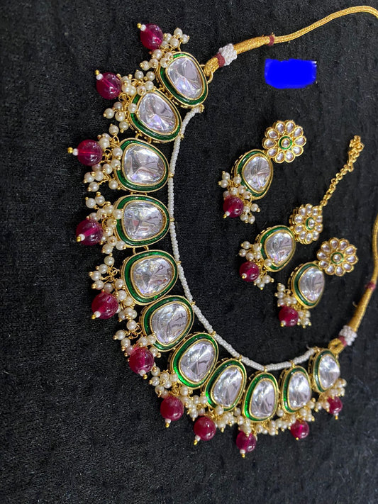 Beautiful designer kundan necklace set